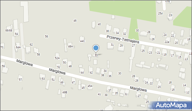 Radom, Przerwy-Tetmajera Kazimierza, 33, mapa Radomia