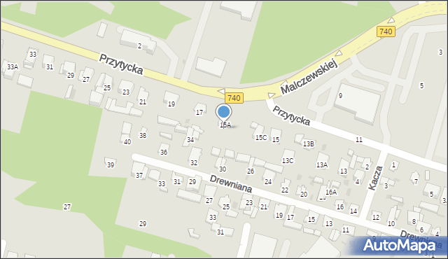 Radom, Przytycka, 15B, mapa Radomia