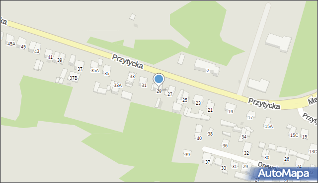 Radom, Przytycka, 29, mapa Radomia
