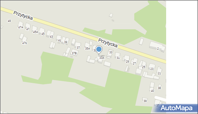 Radom, Przytycka, 33B, mapa Radomia