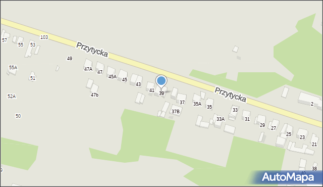 Radom, Przytycka, 39, mapa Radomia