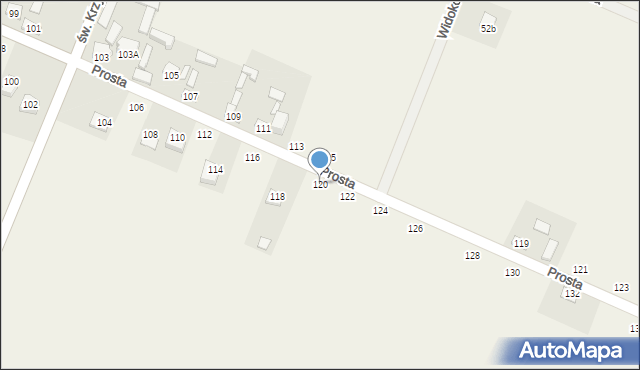 Radomice, Prosta, 120, mapa Radomice