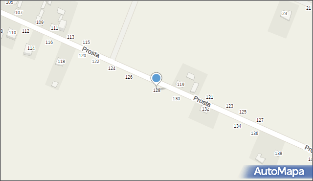 Radomice, Prosta, 128, mapa Radomice