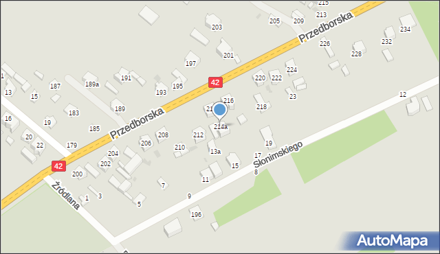 Radomsko, Przedborska, 214a, mapa Radomsko