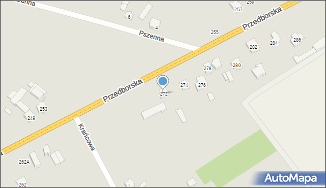 Radomsko, Przedborska, 272, mapa Radomsko