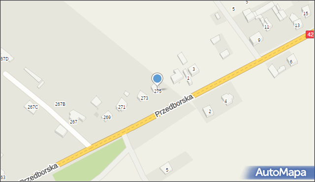 Radomsko, Przedborska, 275, mapa Radomsko