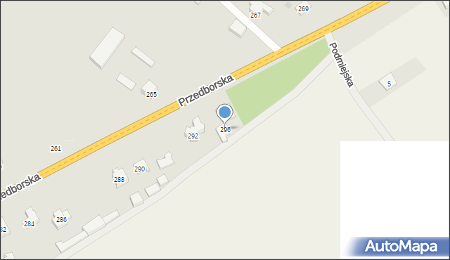 Radomsko, Przedborska, 296, mapa Radomsko