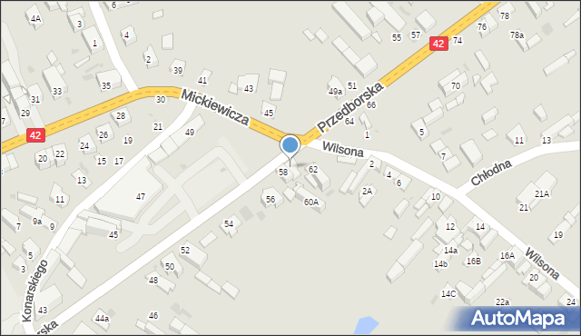 Radomsko, Przedborska, 60, mapa Radomsko