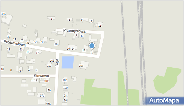 Radomsko, Przemysłowa, 10, mapa Radomsko