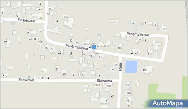 Radomsko, Przemysłowa, 19a, mapa Radomsko