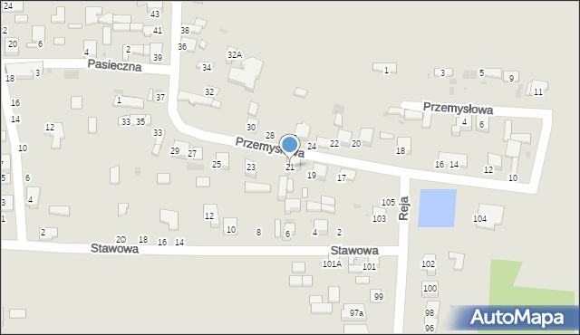 Radomsko, Przemysłowa, 21, mapa Radomsko