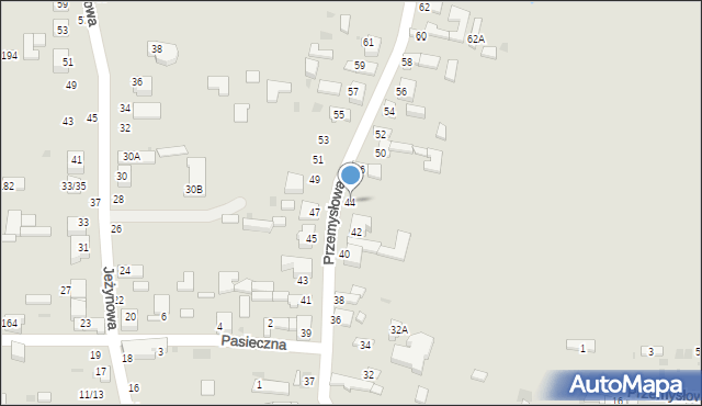 Radomsko, Przemysłowa, 44, mapa Radomsko