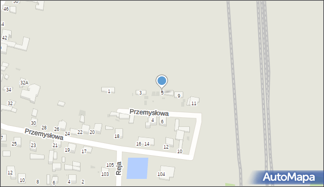 Radomsko, Przemysłowa, 5, mapa Radomsko