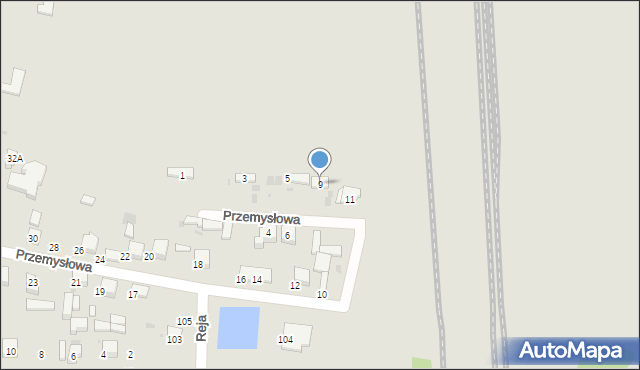 Radomsko, Przemysłowa, 9, mapa Radomsko