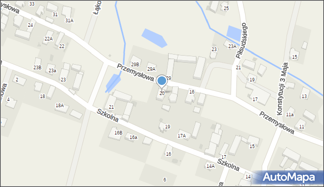 Radwanice, Przemysłowa, 20, mapa Radwanice