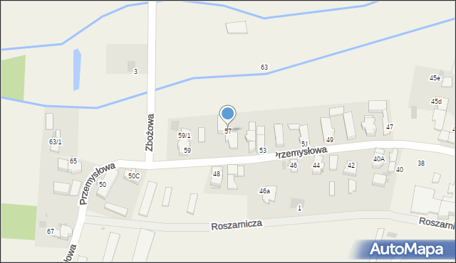 Radwanice, Przemysłowa, 57, mapa Radwanice