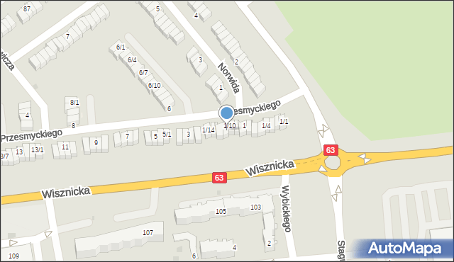 Radzyń Podlaski, Przesmyckiego Zenona, 1/11, mapa Radzyń Podlaski