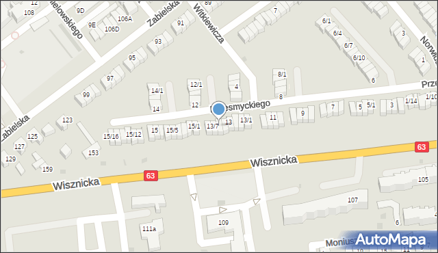 Radzyń Podlaski, Przesmyckiego Zenona, 13/6, mapa Radzyń Podlaski