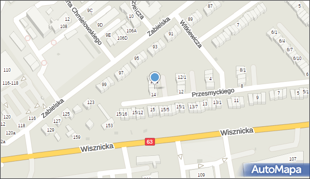 Radzyń Podlaski, Przesmyckiego Zenona, 14/3, mapa Radzyń Podlaski