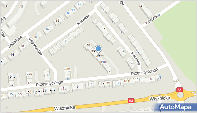 Radzyń Podlaski, Przesmyckiego Zenona, 6/7, mapa Radzyń Podlaski