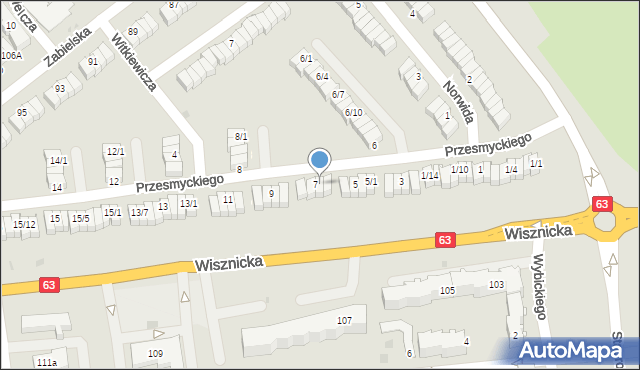 Radzyń Podlaski, Przesmyckiego Zenona, 7/2, mapa Radzyń Podlaski