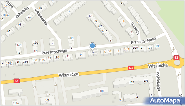 Radzyń Podlaski, Przesmyckiego Zenona, 7/3, mapa Radzyń Podlaski