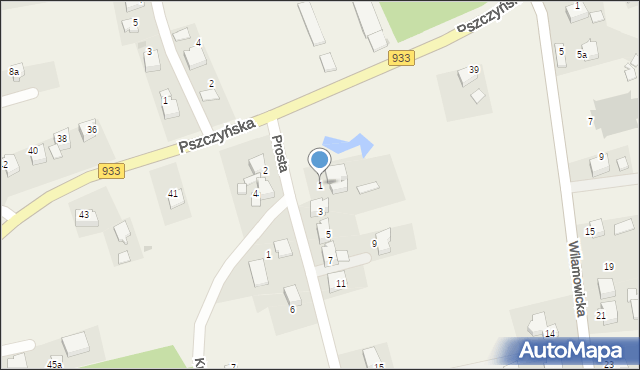 Rajsko, Prosta, 1, mapa Rajsko