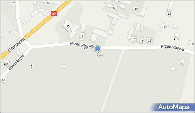 Rakoniewice, Przemysłowa, 8, mapa Rakoniewice