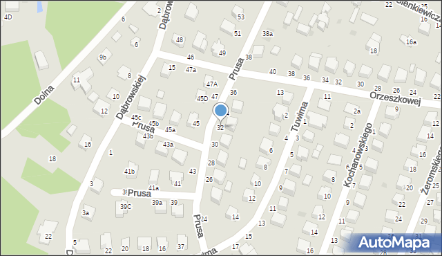 Rawa Mazowiecka, Prusa, 32, mapa Rawa Mazowiecka