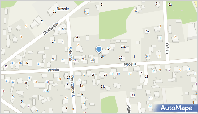 Rodaki, Prosta, 18, mapa Rodaki