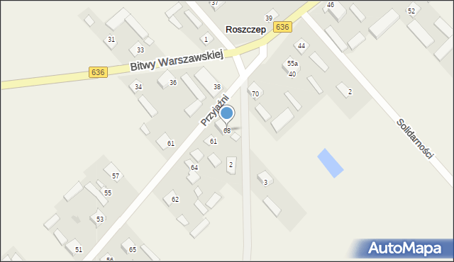 Roszczep, Przyjaźni, 68, mapa Roszczep