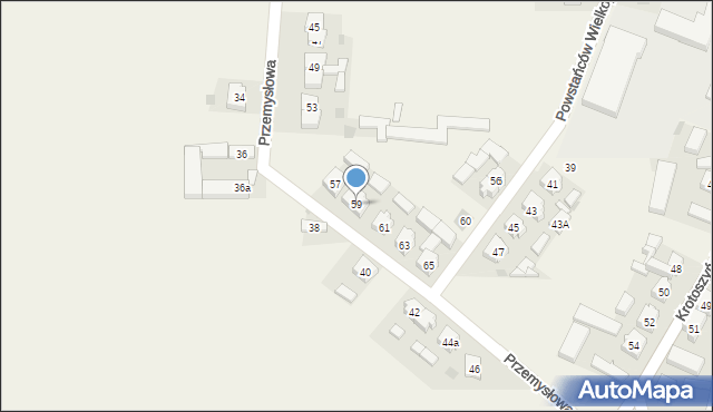 Rozdrażew, Przemysłowa, 59, mapa Rozdrażew