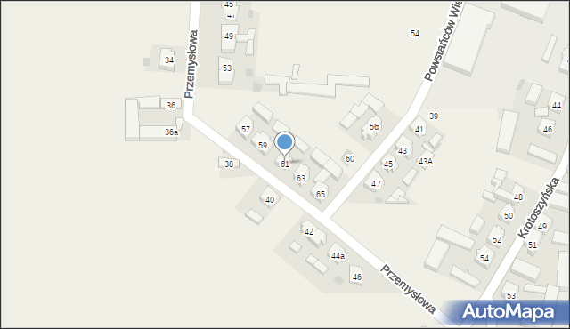 Rozdrażew, Przemysłowa, 61, mapa Rozdrażew