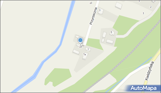 Rozpędziny, Przyrzeczna, 14, mapa Rozpędziny