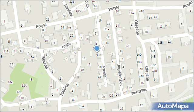 Ruda Śląska, Prosta, 6, mapa Rudy Śląskiej