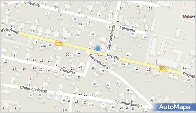 Rybnik, Prosta, 2, mapa Rybnika