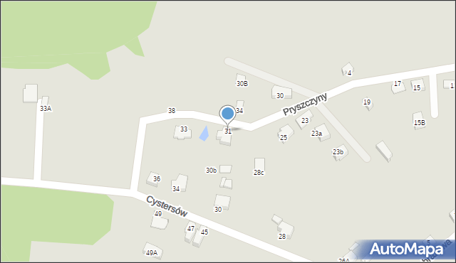 Rybnik, Pryszczyny, 31, mapa Rybnika