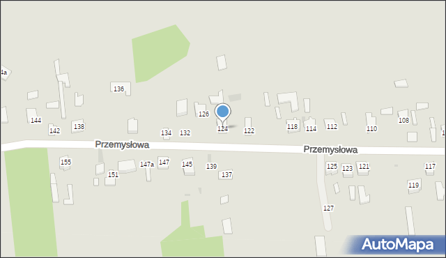 Ryki, Przemysłowa, 124, mapa Ryki