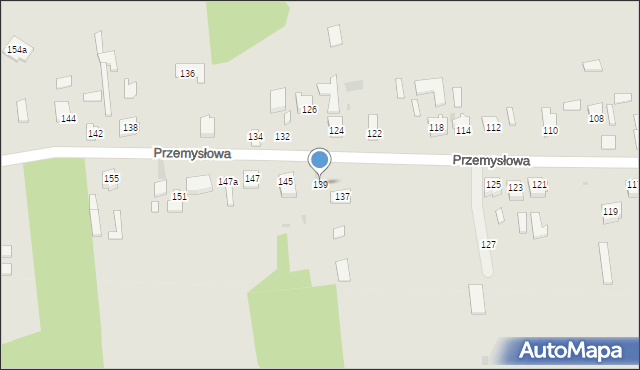 Ryki, Przemysłowa, 139, mapa Ryki