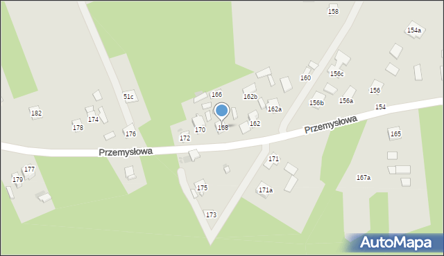 Ryki, Przemysłowa, 168, mapa Ryki