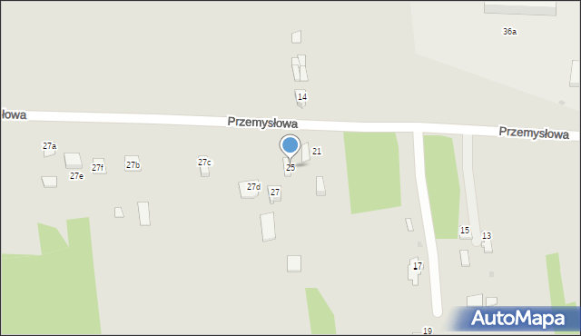 Ryki, Przemysłowa, 25, mapa Ryki