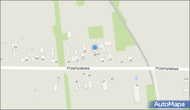 Ryki, Przemysłowa, 26, mapa Ryki