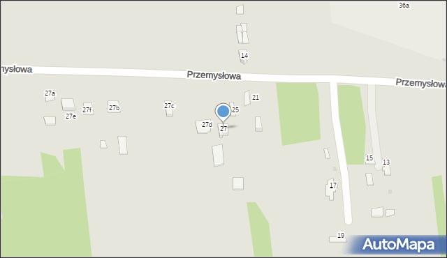 Ryki, Przemysłowa, 27, mapa Ryki