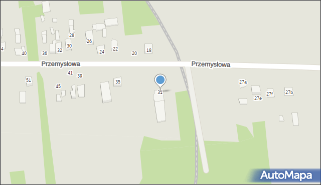 Ryki, Przemysłowa, 31, mapa Ryki