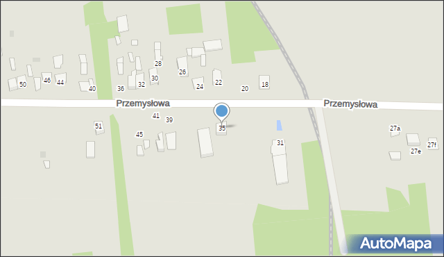 Ryki, Przemysłowa, 35, mapa Ryki