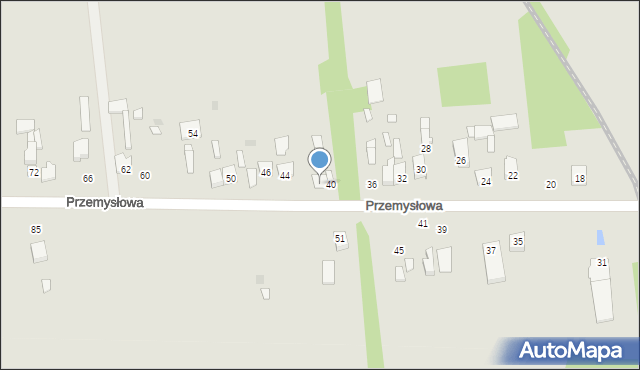 Ryki, Przemysłowa, 42, mapa Ryki