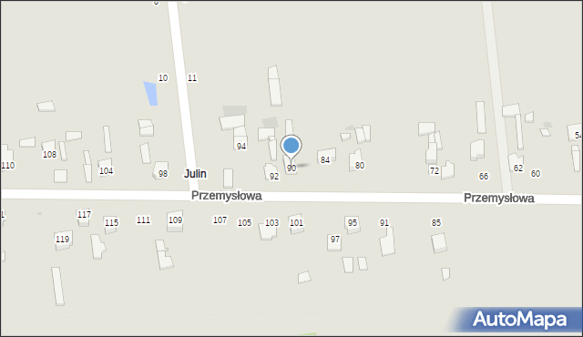 Ryki, Przemysłowa, 90, mapa Ryki