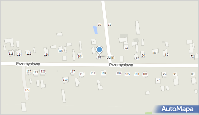 Ryki, Przemysłowa, 98, mapa Ryki