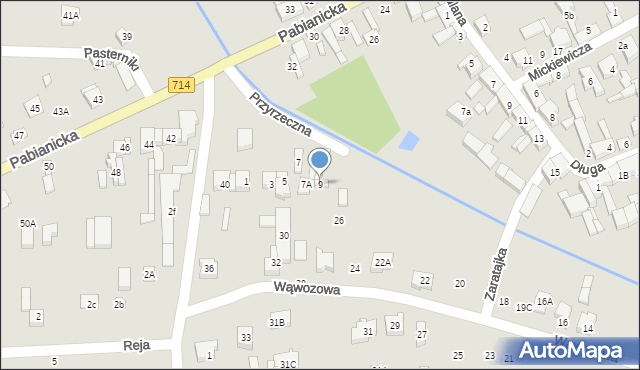 Rzgów, Przyrzeczna, 9, mapa Rzgów