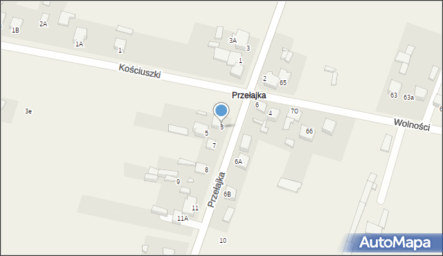 Sączów, Przełajka, 3, mapa Sączów